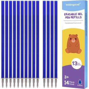 Recharge Stylo Gel Effaçable 14 Pièces - Encre Bleue 0,7 mm