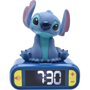 Réveil Veilleuse Stitch Lumineuse - 6 Alarmes, Snooze