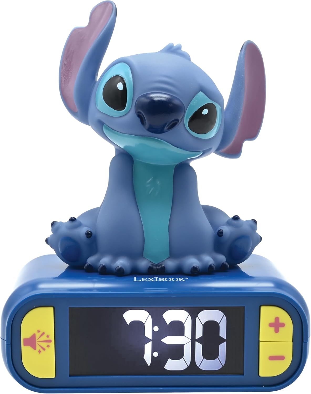 Réveil Veilleuse Stitch Lumineuse - 6 Alarmes, Snooze