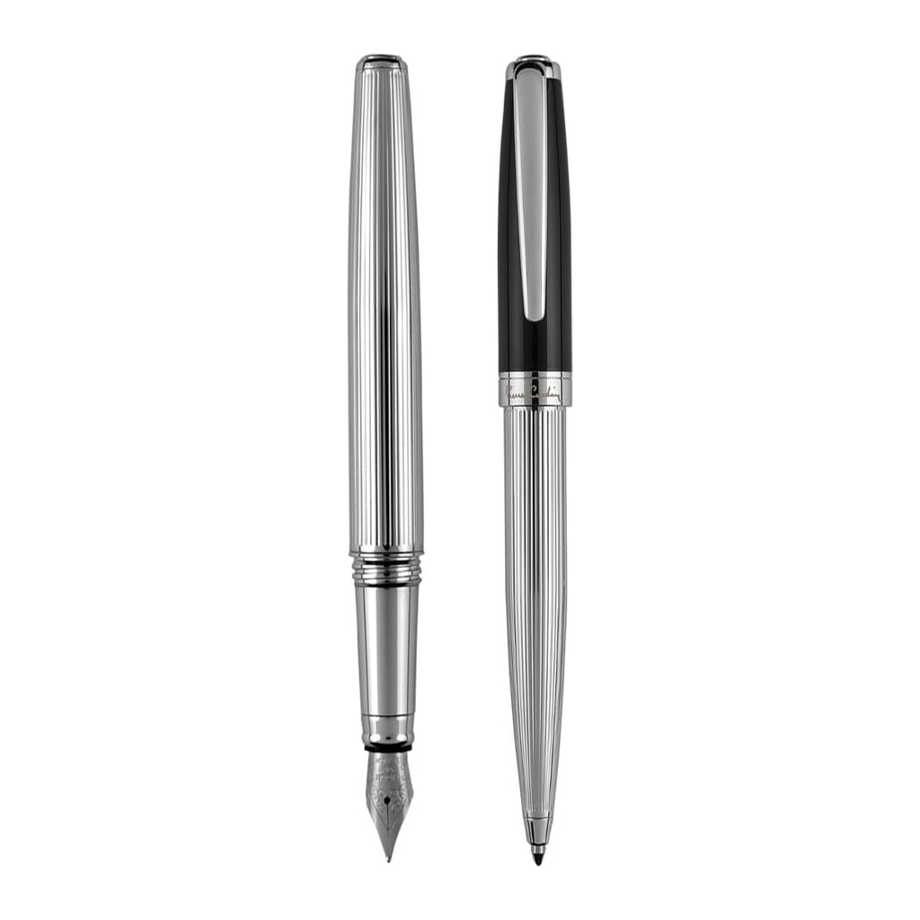 Coffret cadeau Stylo Bille et Plume Métal Pierre Cardin