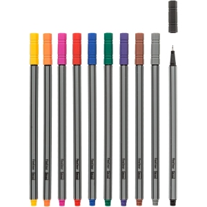 Set de 10 Fineliners dans Étui – 0,4 mm