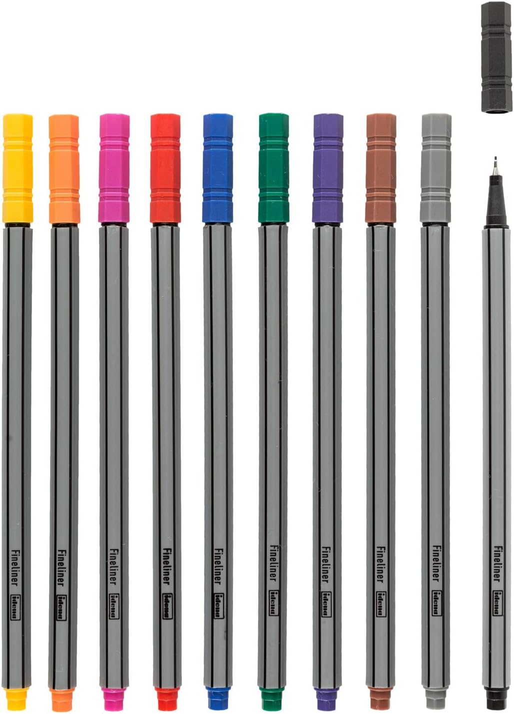 Set de 10 Fineliners dans Étui - 0,4 mm