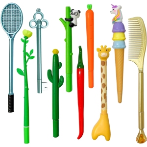 Set de 10 Stylos Kawaii Personnalisés – Encre Gel Noir