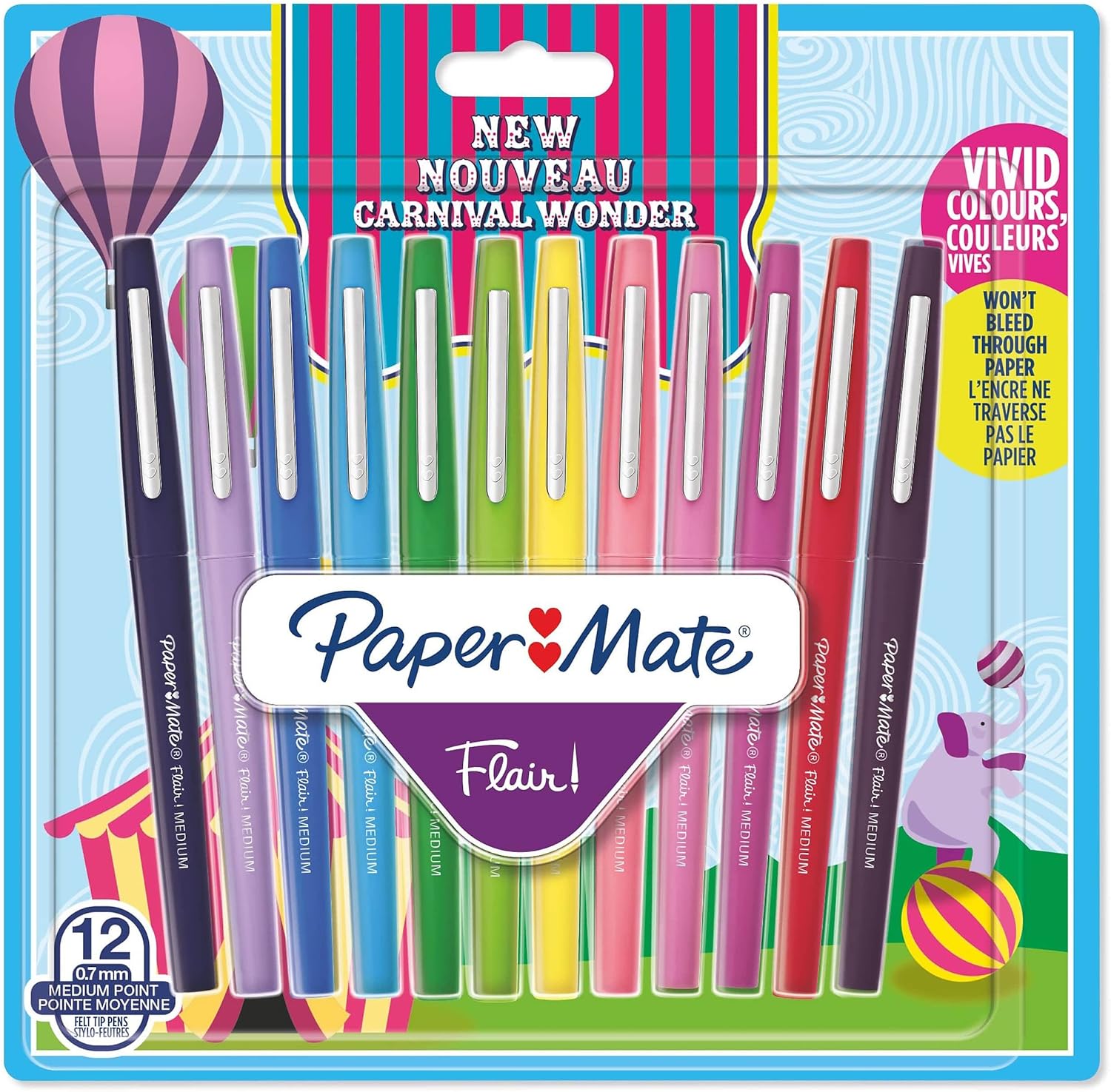 Set de 12 Feutres Paper Mate Carnival