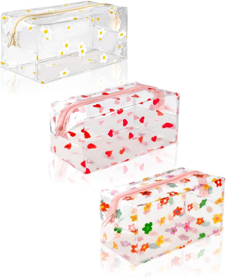 Set de 3 Trousse à Crayons Transparentes PVC