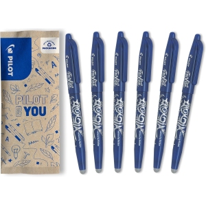 Set de 6 Stylos Gel Effaçables Pilot Bleu