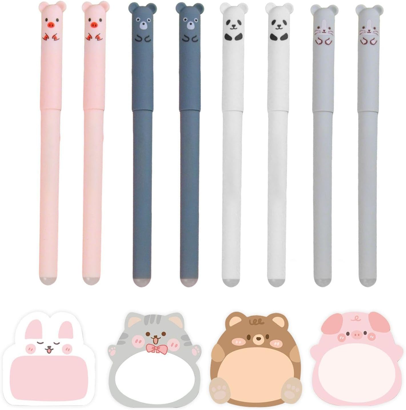 Set de Papeterie Animaux Mignons - 12 Pièces