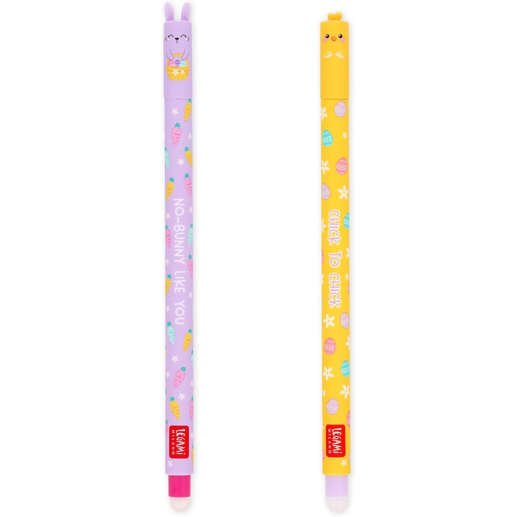 Set de Stylos Gel Effaçables Pâques - Rose & Violet