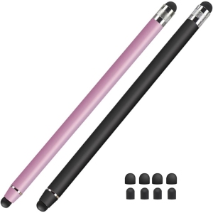 Stylet Universel 2 en 1 - Noir & Or Rose