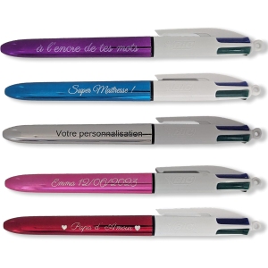 Stylo 4 Couleurs Brillant Personnalisé