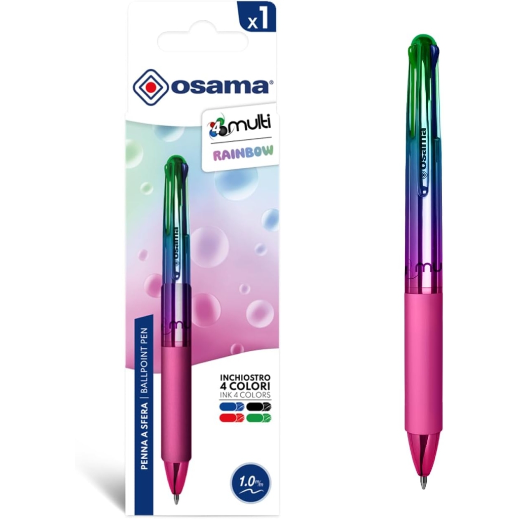 Stylo 4 Couleurs Personnalisé Osama 4 Multi Rainbow