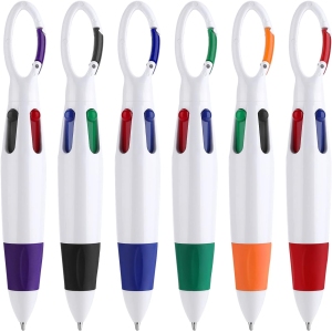 Stylo 4-en-1 TIESOME Multicolore avec Mousqueton