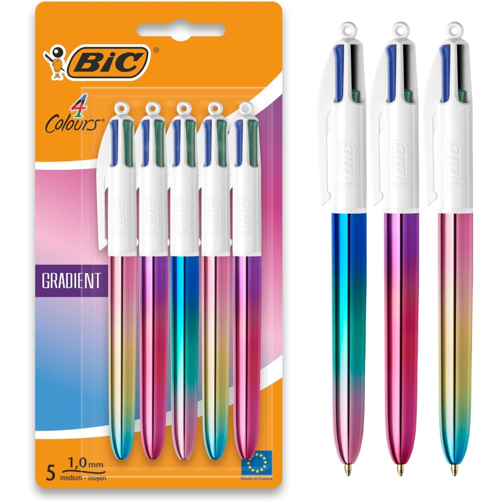 Stylo BIC 4 Couleurs Gradient - Lot de 5