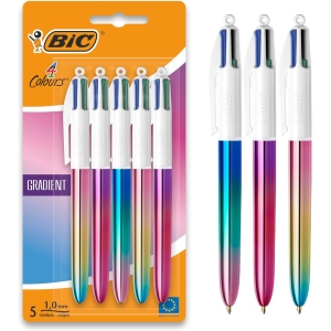 Stylo BIC 4 Couleurs Gradient - Lot de 5