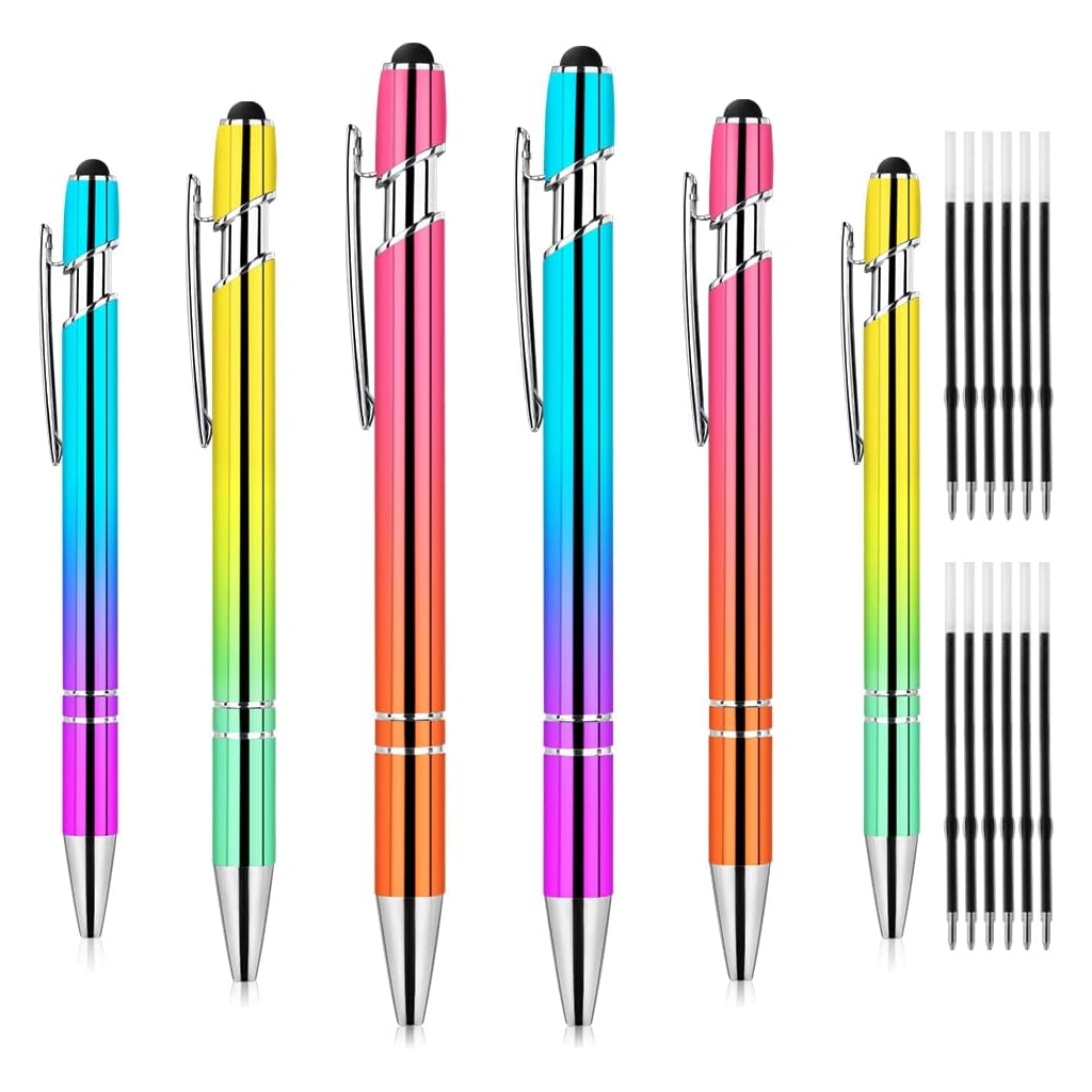 Stylo Bille 2 en 1 - Lot de 6 avec Recharges