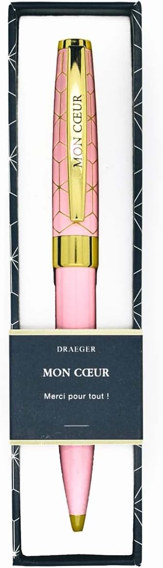 Stylo Bille "MON CŒUR" Rose & Or en Boîte Cadeau