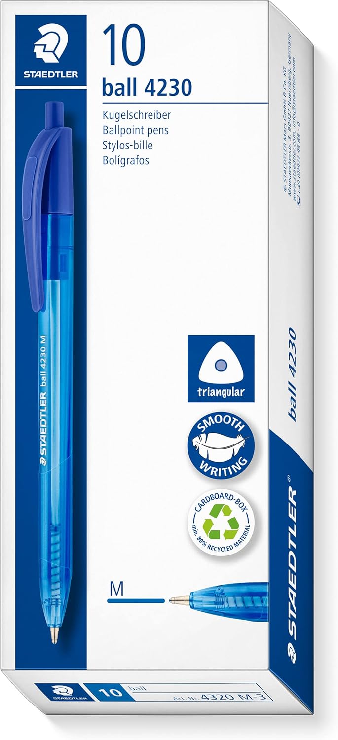 Stylo-Bille Triangulaire STADTLER 1mm Bleu