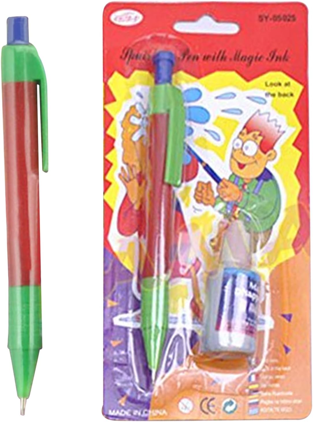 Stylo Blague Rétractable avec Pulvérisation d'Eau