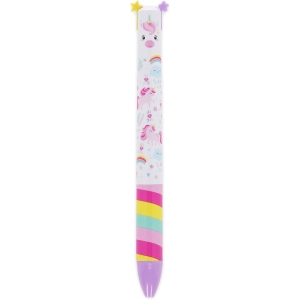 Stylo Click&Clack Bicolore Licorne – Encre Violet/Rose