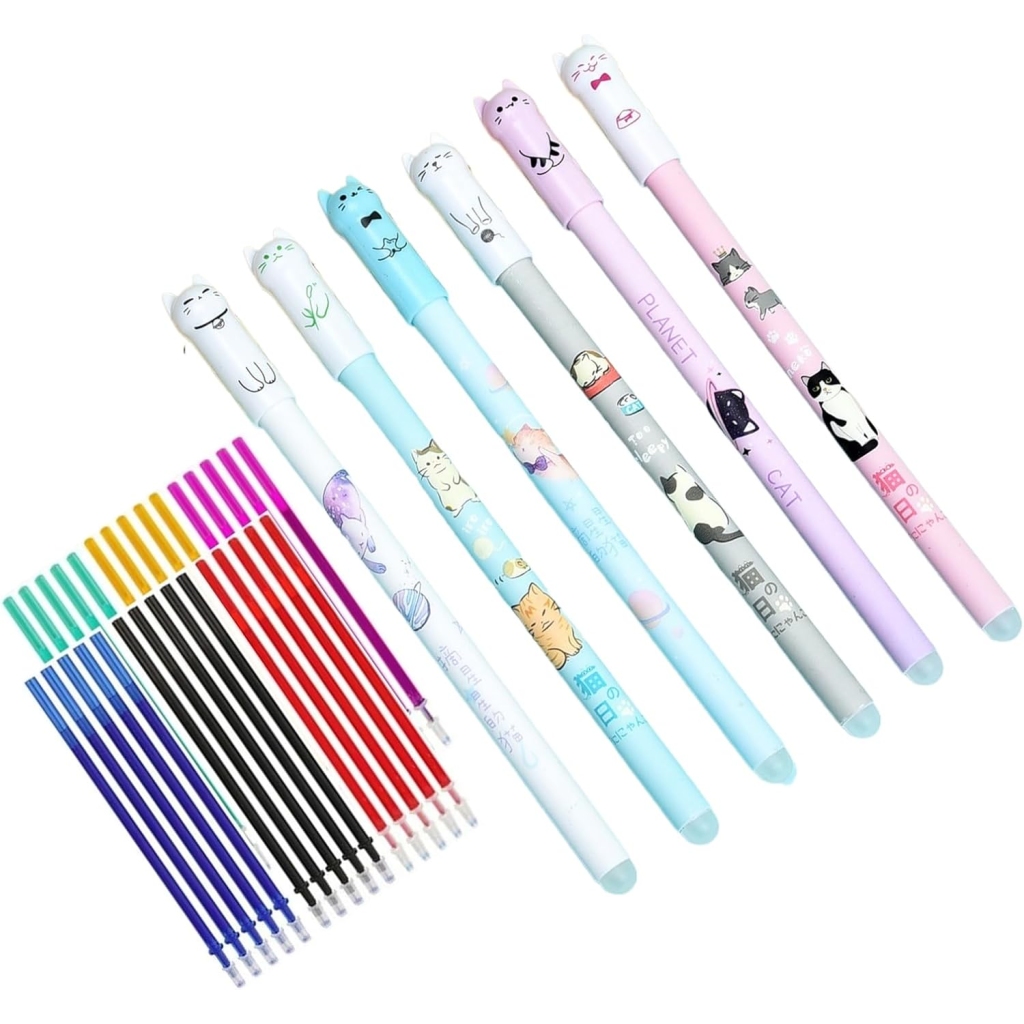 Stylo Chat effaçable pointe fine