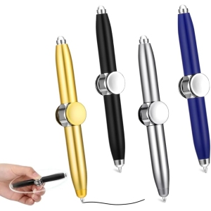 Stylo Fidget Métal LED - 4 Pièces Spinner