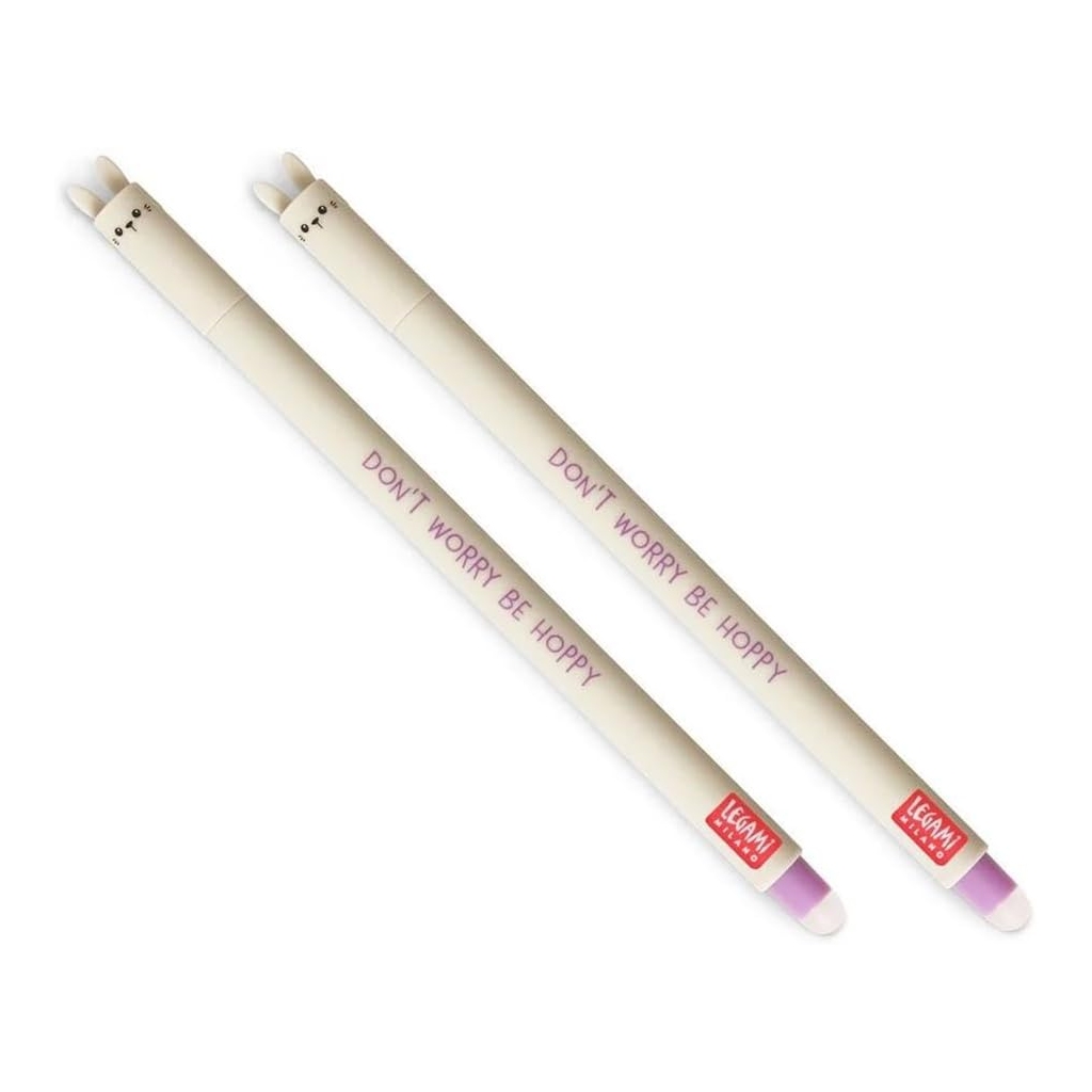 Stylo Gel Effaçable Lapin de Pâques - Violet (2 pièces)