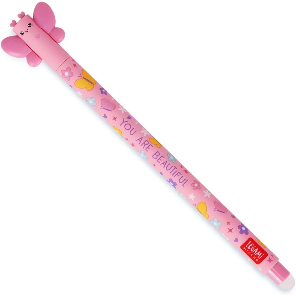 Stylo Gel Effaçable Legami Papillon - Encre Rose 0,7 mm