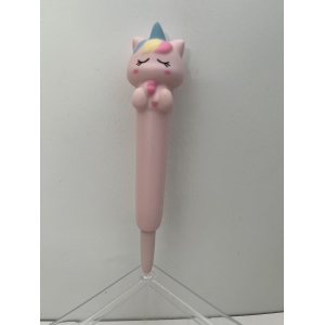 Stylo Gel Kawaii Licorne Squishy - Encre Bleue