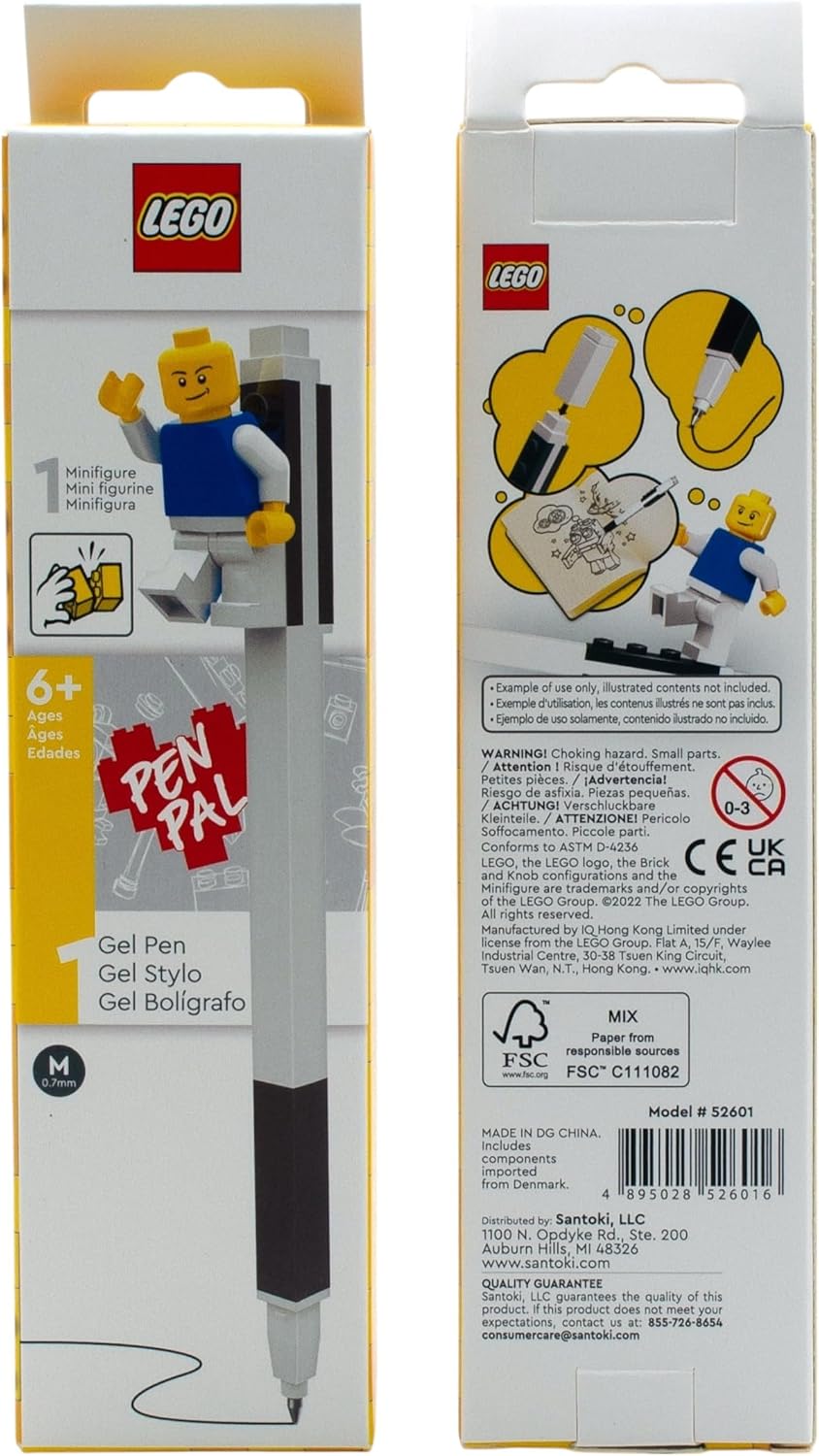Stylo Gel Noir LEGO avec Mini-Figure