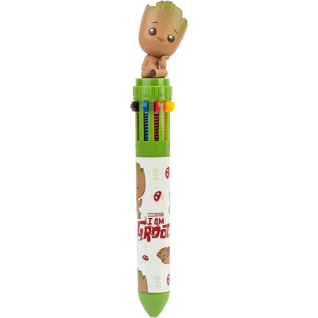 Stylo Groot 10 Couleurs Rétractable - Fournitures Scolaires