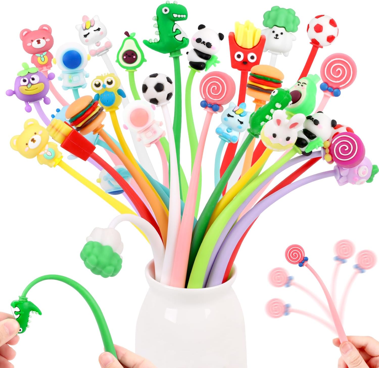 Stylo Kawaii Anti-Stress - 30pcs Drôles pour Enfants