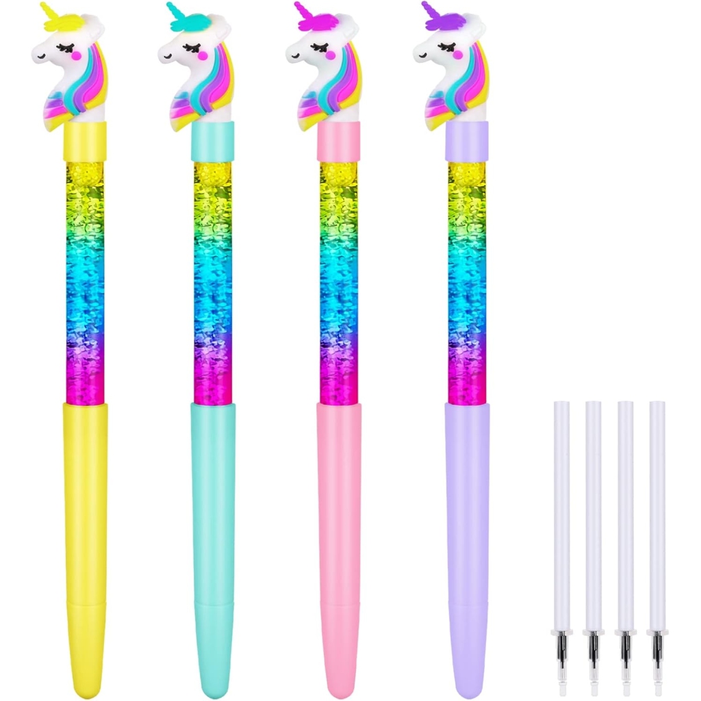 Stylo Licorne à Sable 4pcs - Kawaii