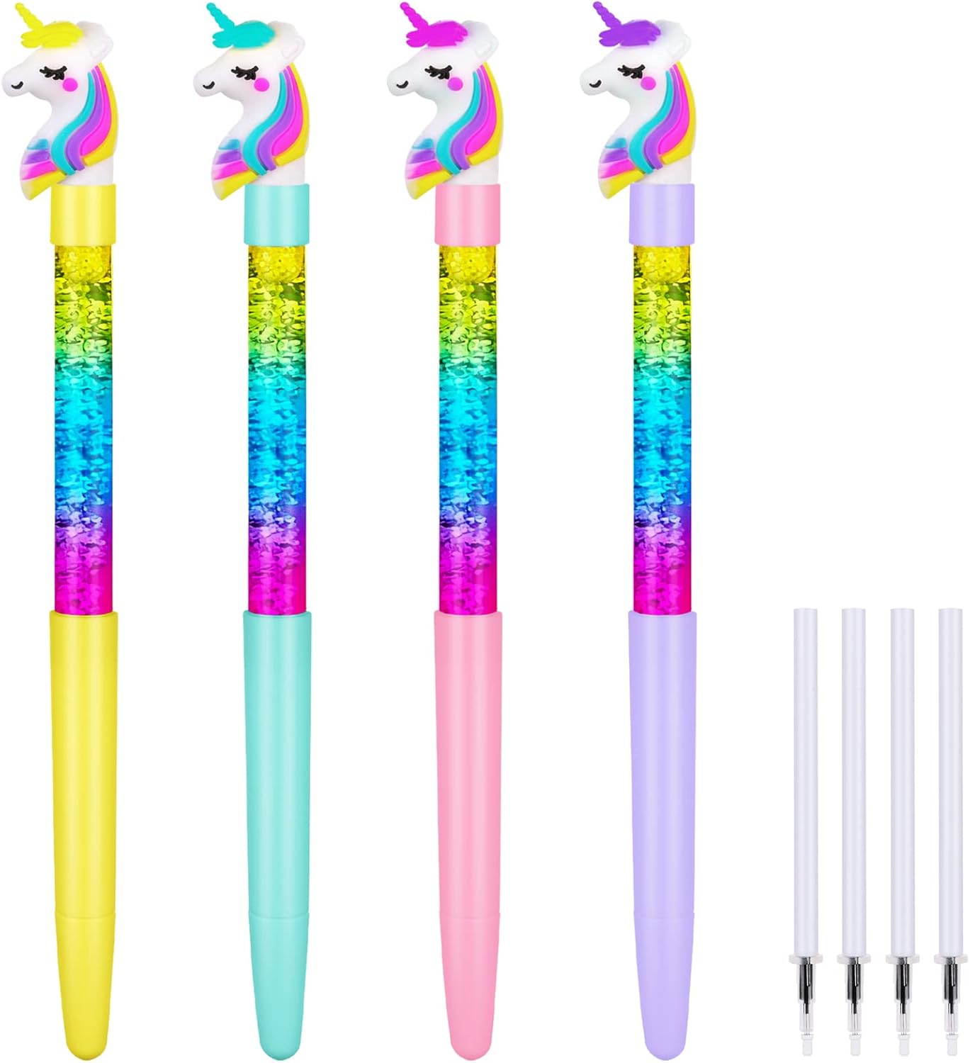 Stylo Licorne à Sable 4pcs - Kawaii