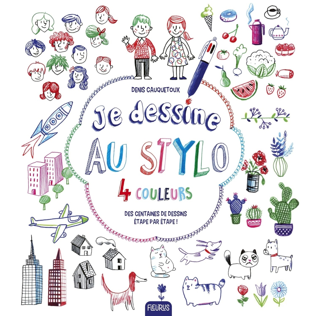 Je dessine au stylo 4 couleurs