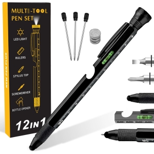 Stylo Multifonction 12 en 1 - Cadeau Homme Noël
