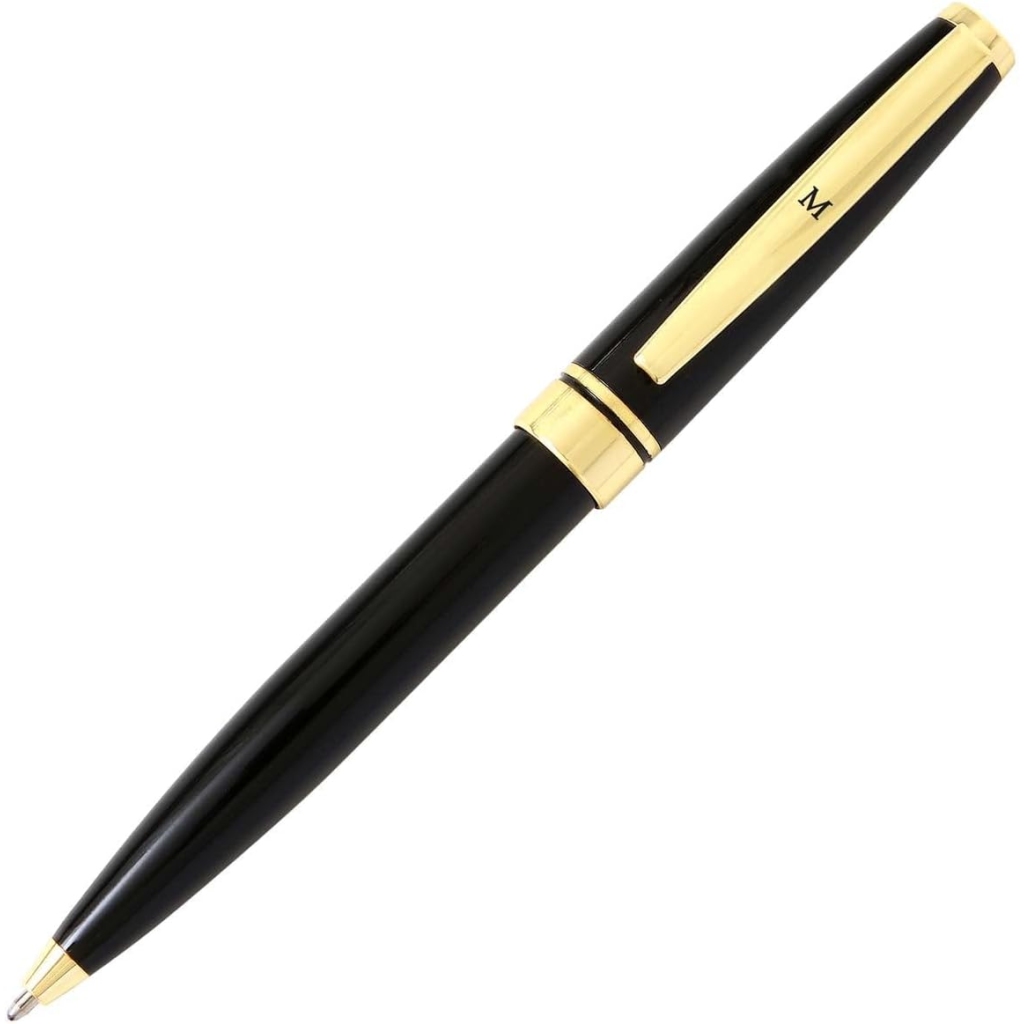 Stylo Personnalisé Initiale Black & Gold