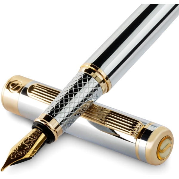 Stylo Letra Stylo Plume Chrome Argent avec Finition Or 59,00€ · 1000 Stylos