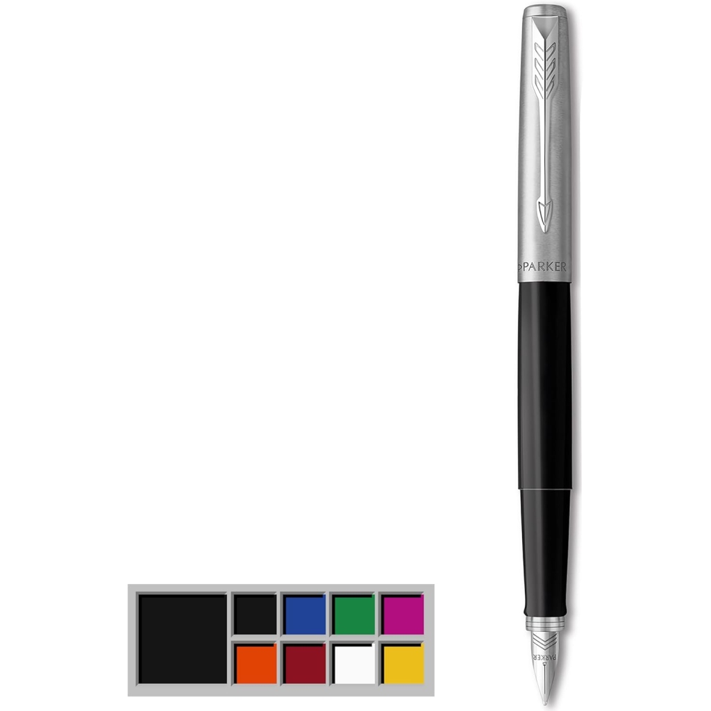 Stylo Plume Parker Jotter Noir - Encre Bleue
