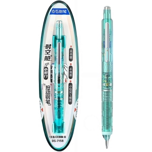 Stylo Plume Rétractable Transparent - Écriture Lisse Vert
