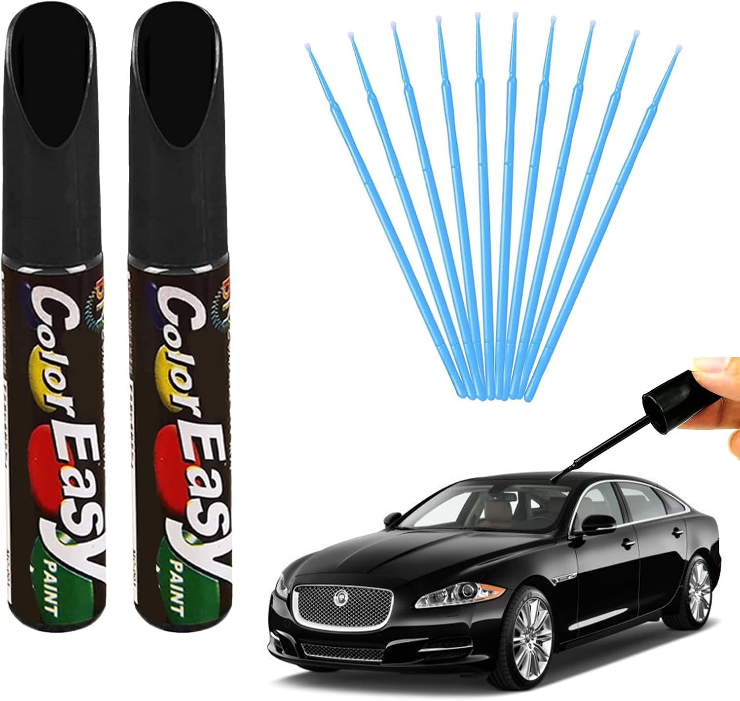 Stylo Retouche Peinture Voiture Noir Brillant - 2pcs