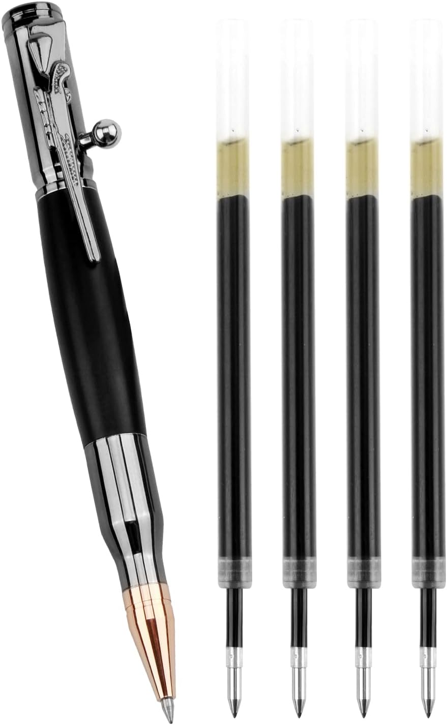 Stylo à Bille Rétractable Métal Noir