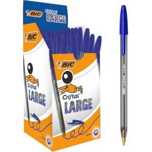 Stylo à bille BIC Cristal Large 1,6 mm Bleu