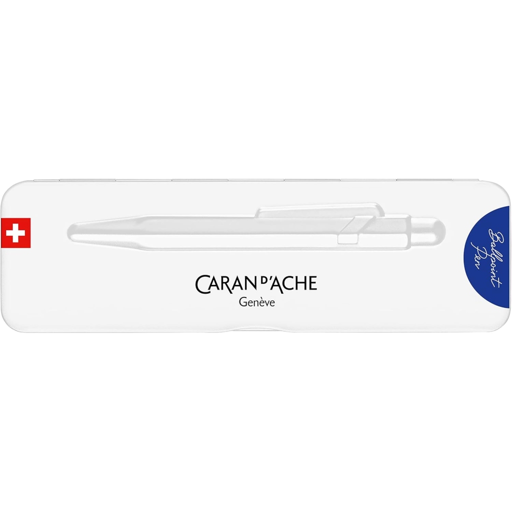 Stylo à bille Caran d'Ache 849 Colormat, bleu + étui