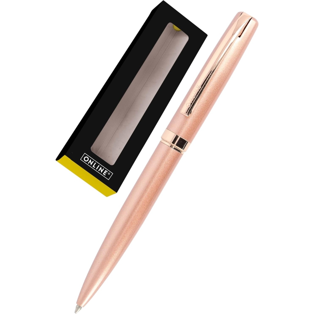 Stylo à bille en métal or rose gold