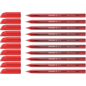 Stylo à bille Schneider Vizz, 10 pièces, rouge