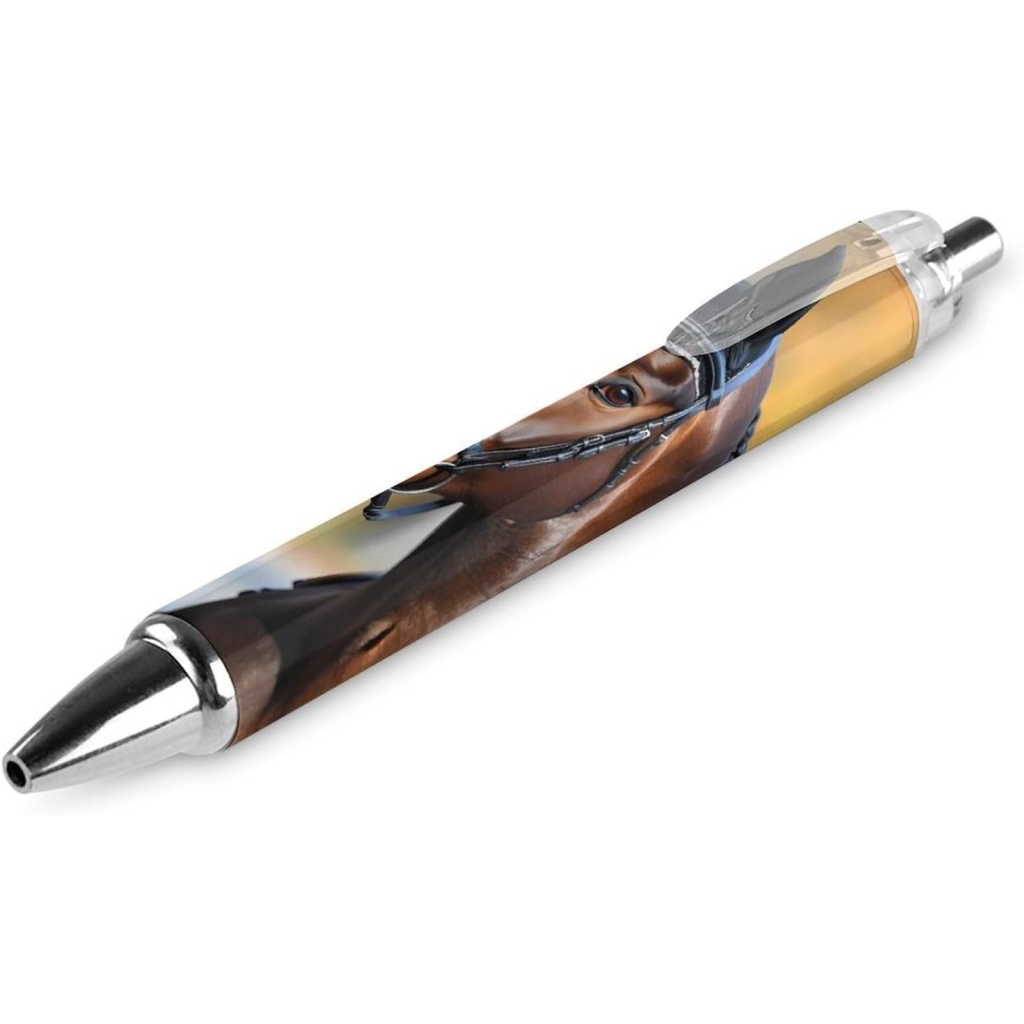 Stylo à bille fantaisie Cheval Drôle - Cadeau Noir