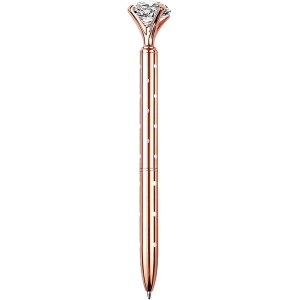 Stylo à bille métal cristal rétractable pour femmes
