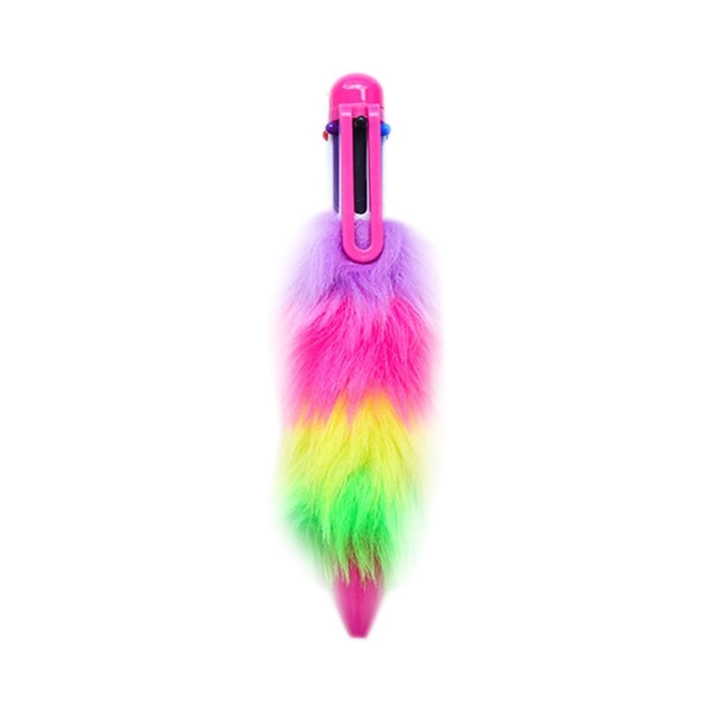 Stylo à bille 4 couleurs peluche 0,5 mm - Fun et pratique