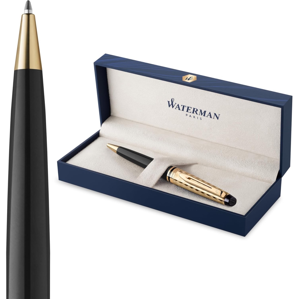 Stylo bille Waterman Expert Noir & Or - Coffret Cadeau