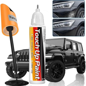 Stylo de Retouche Peinture Voiture 2-en-1 Noir